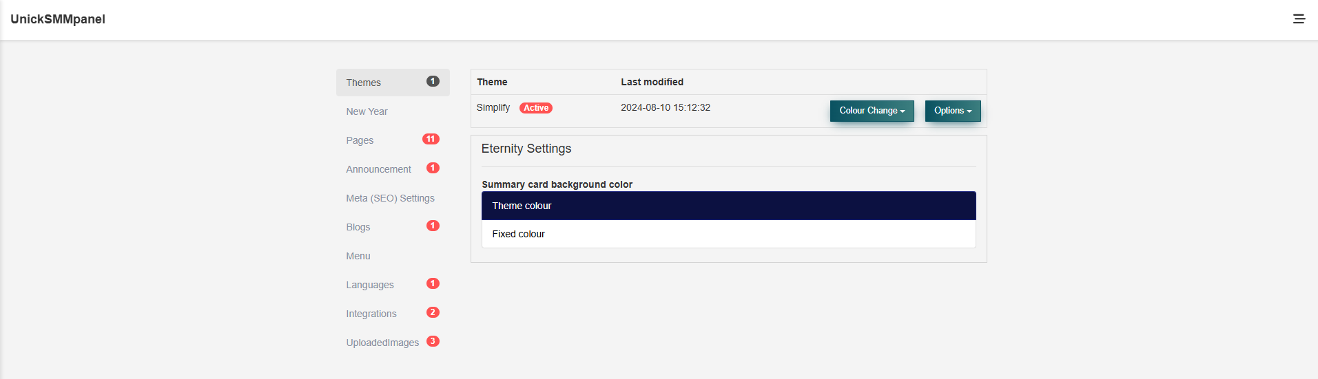 White-label SMM panel customization options with brand colors and themes